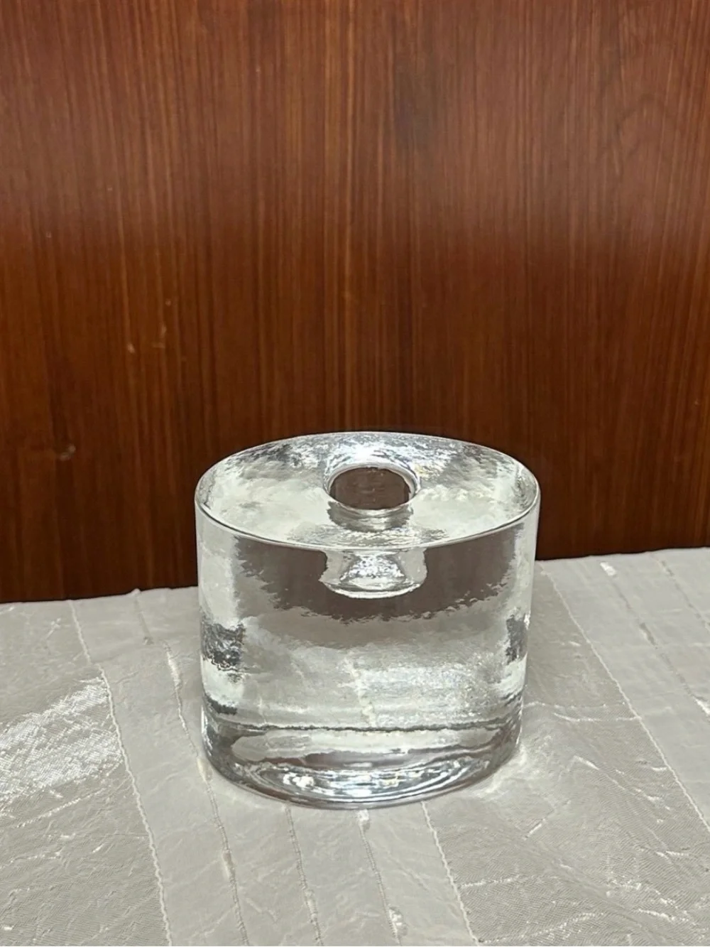 Crate and Barrel Glass Taper Candle Holder
